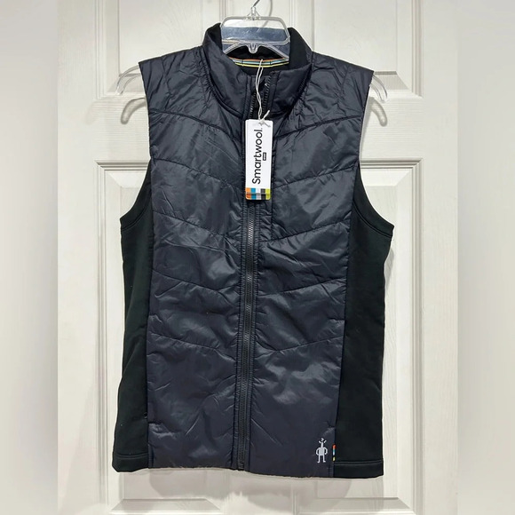 Smartwool Men’s Size S Small Smartloft Vest Black Merino Wool Running NWT - Picture 1 of 15